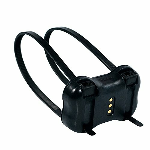 Black dog training collar with straps