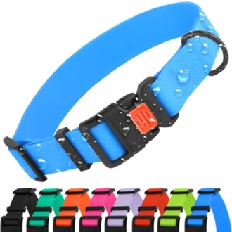 Colorful waterproof dog collars with buckle.